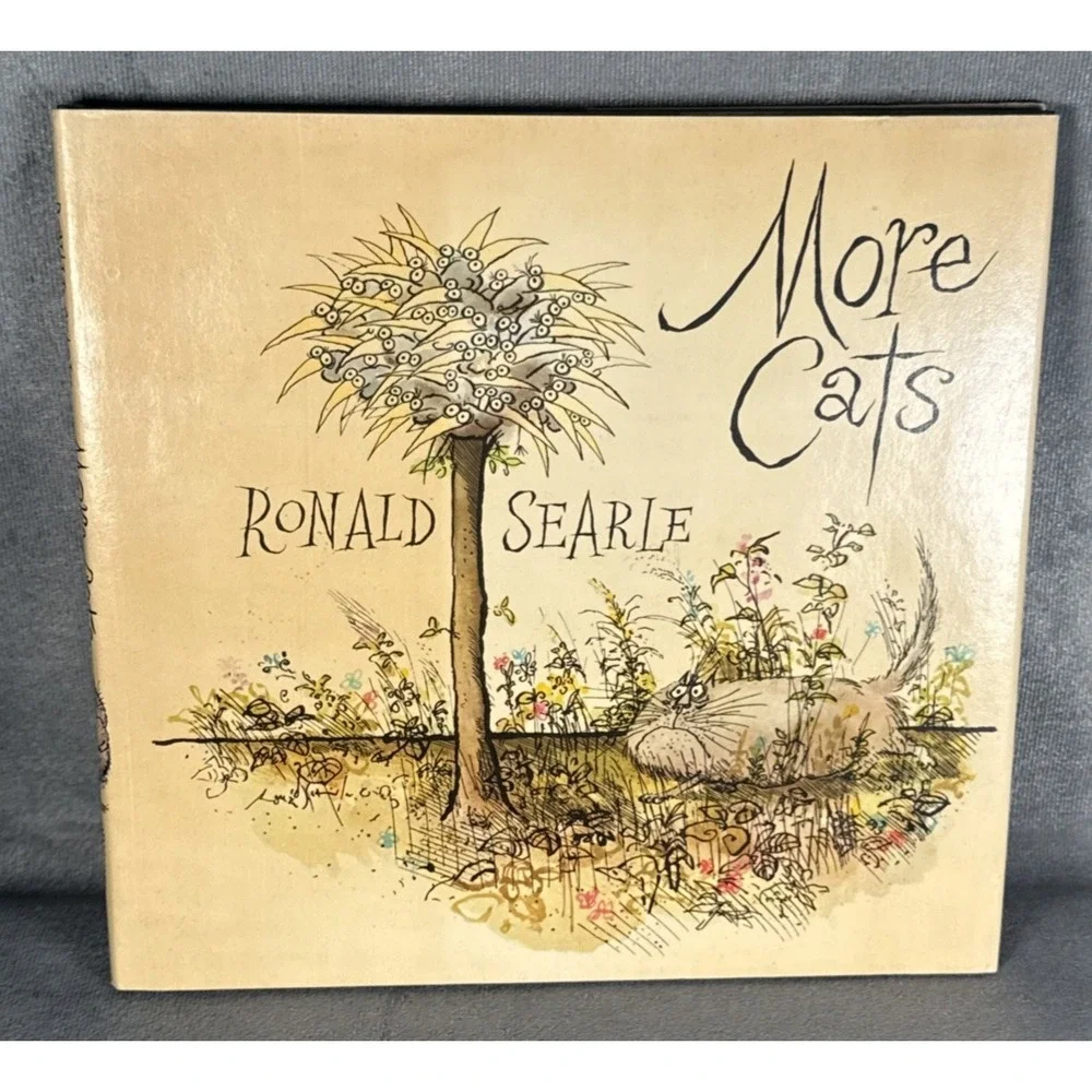 Ronald Searle More Cats 1976 Illustration Hardcover Dust Jacket